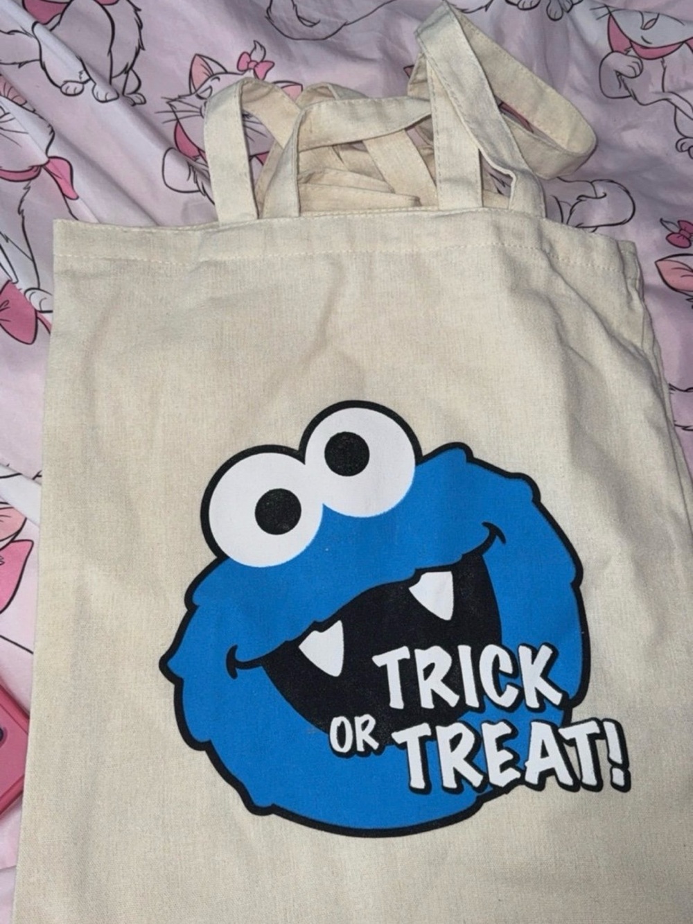Sesame Street Blue Cookie Monster Trick or Treat Tote